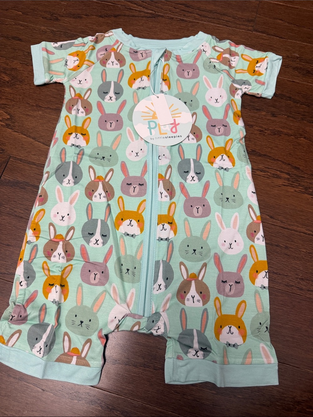 Little Sleepies Play “Rad Rabbit” Shorty Romper- NWT- 18/24 months